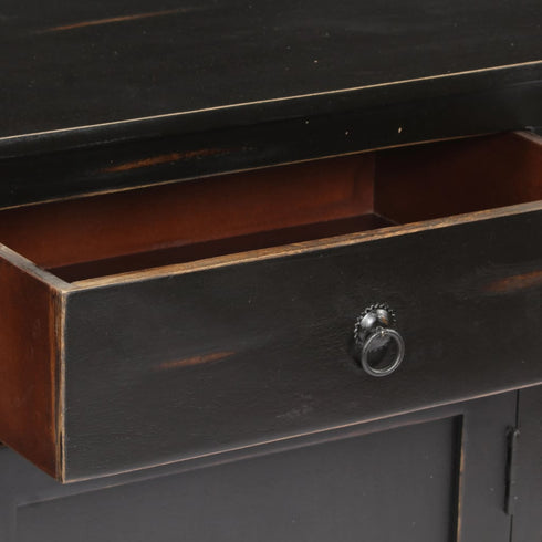 Rustika Rowe -  Sideboard Black 160x40x80 cm Solid Mango Wood